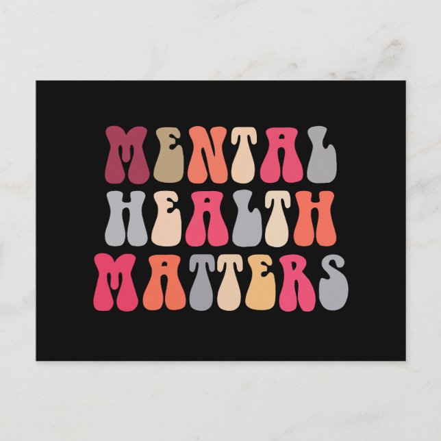 Mental Health Matters Women Therapist Autism Postcard (Front)