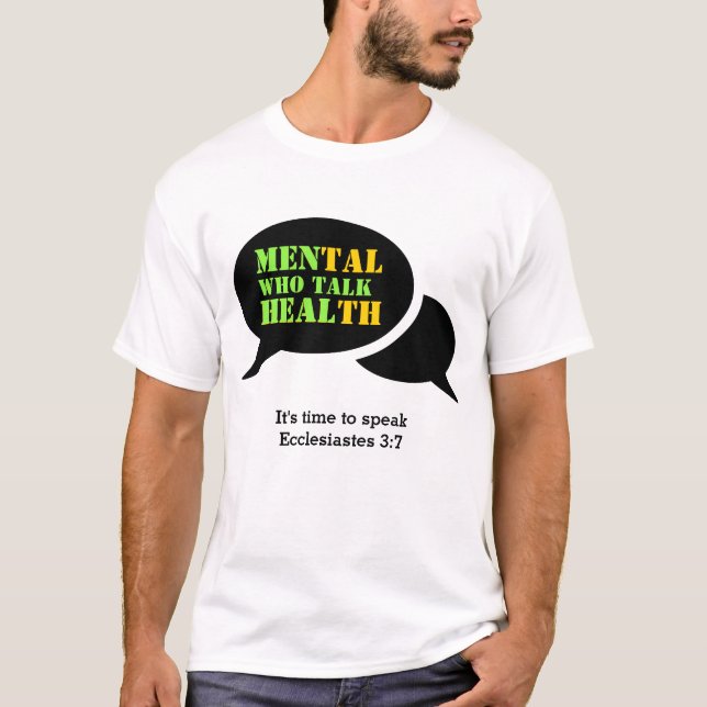 Mental Health MEN WHO TALK HEAL Customised T-Shirt (Front)