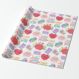 Mental Health Motivational Wrapping Paper