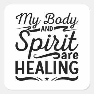 Mental Health My Body And Spirit Anxiety Anxie Square Sticker
