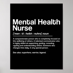 Mental Health Nurse Definition Poster