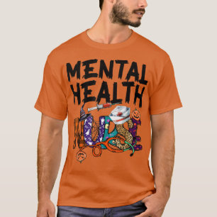 Mental Health Nurse Halloween Party Spooky Psychia T-Shirt