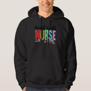 Mental Health Nurse Plaid Red Love Heart Stethosco Hoodie