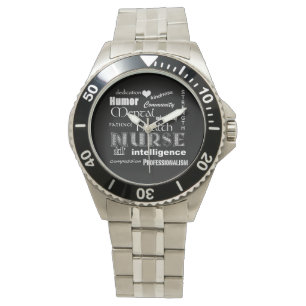 Mental Health Nurse Pride-Attributes/White Heart Watch