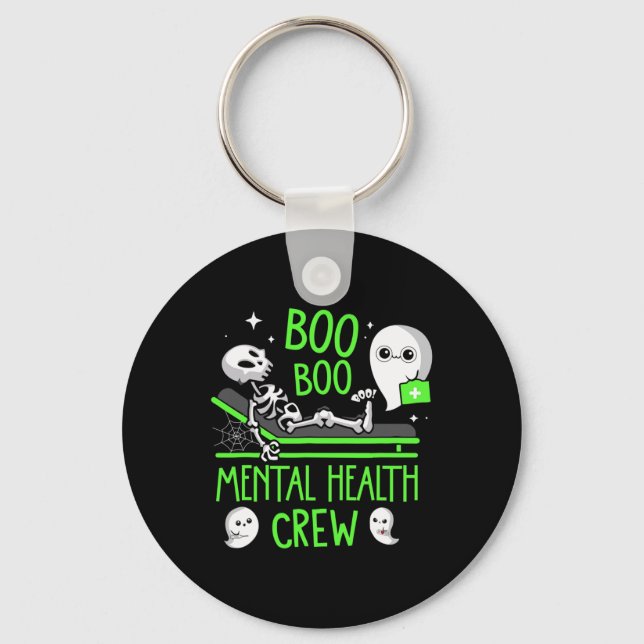 Mental Health Nurse Psych Boo Boo Crew Nursing Hal Key Ring (Front)