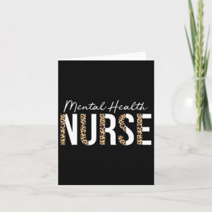 Mental Health Nurse Psych Nurse Psychiatric Nurse Card