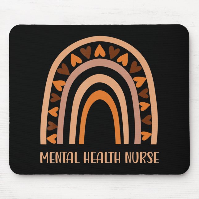 Mental Health Nurse Rainbow Spread Mental Health A Mouse Pad (Front)