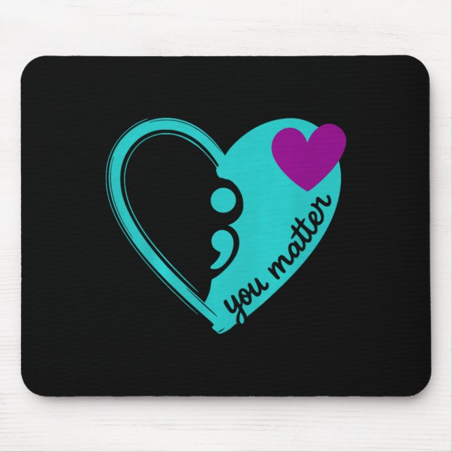 Mental Health Prevention Image Mouse Pad (Front)