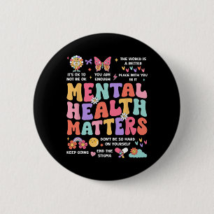 Mental Health Problem Autism Awareness Month Groov 6 Cm Round Badge