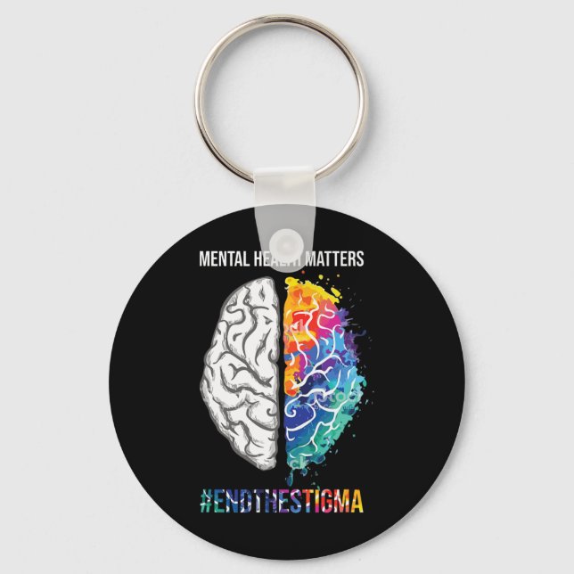 Mental Health Problems Awareness Month Costume  Key Ring (Front)
