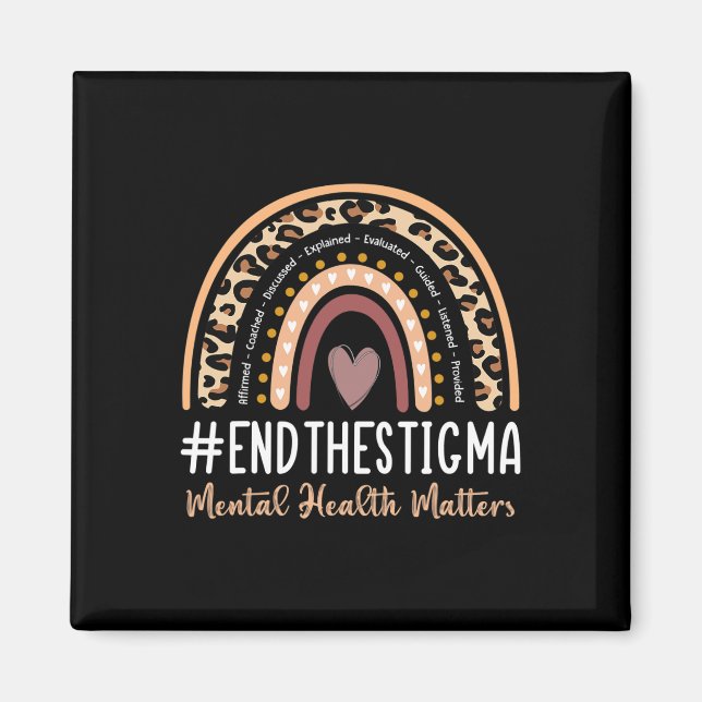 Mental-health Problems End The Stigma Awareness Bo Magnet (Front)