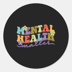 Mental Health Problems End The Stigma Classic Round Sticker