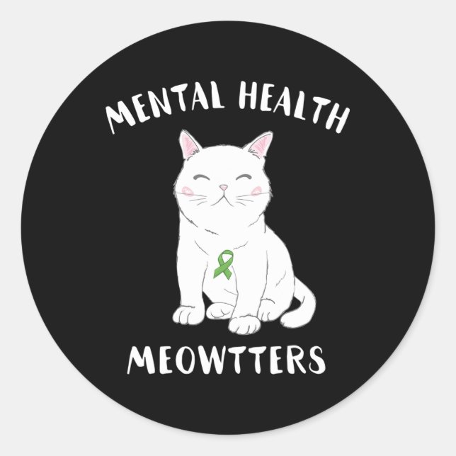 Mental Health Problems End The Stigma Fun Awarenes Classic Round Sticker (Front)
