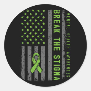 Mental Health Problems Fight Stigma Mental Health  Classic Round Sticker