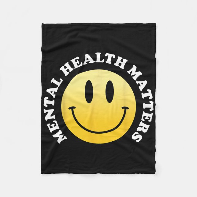 Mental Health Problems  Fleece Blanket (Front)