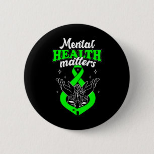 Mental Health Problems Flowers Awareness Women 6 Cm Round Badge