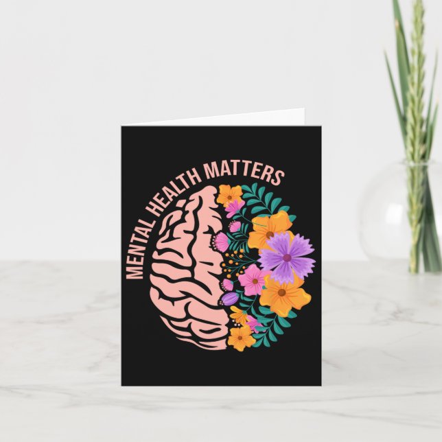 Mental Health Problems Gift Awareness Month Mental Card (Front)