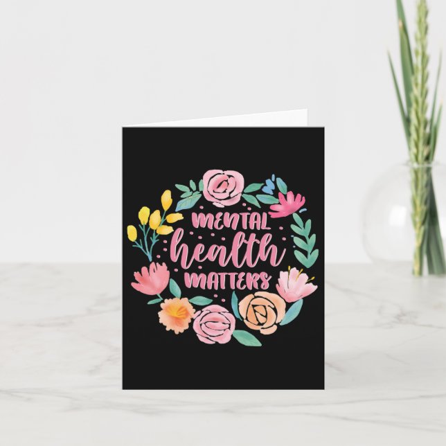 Mental Health Problems Gift Human Brain Illness Aw Card (Front)
