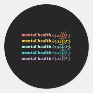 Mental Health Problems Gift Human Brain Illness Aw Classic Round Sticker