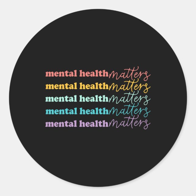 Mental Health Problems Gift Human Brain Illness Aw Classic Round Sticker (Front)
