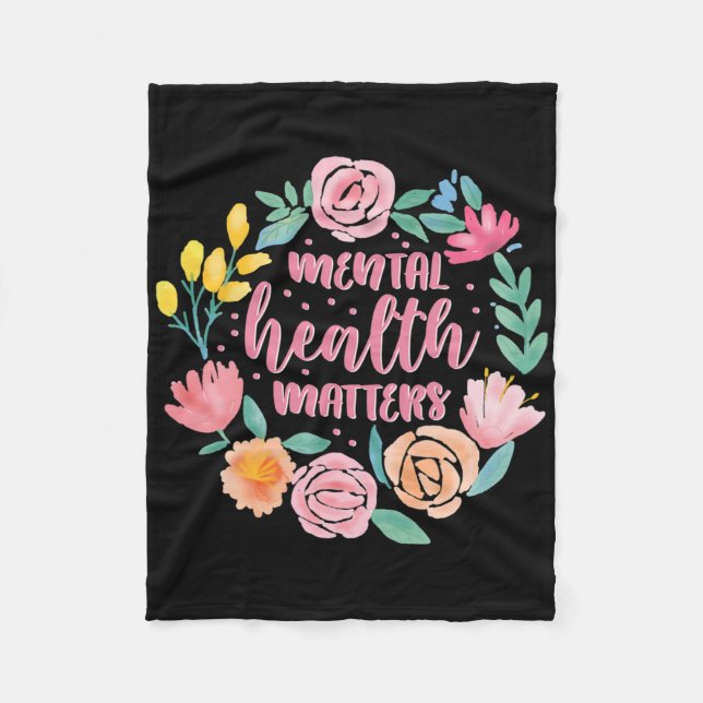 Mental Health Problems Gift Human Brain Illness Aw Fleece Blanket (Front)