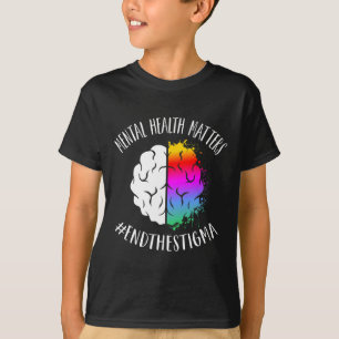 Mental Health Problems Happy End Stigma Awareness T-Shirt