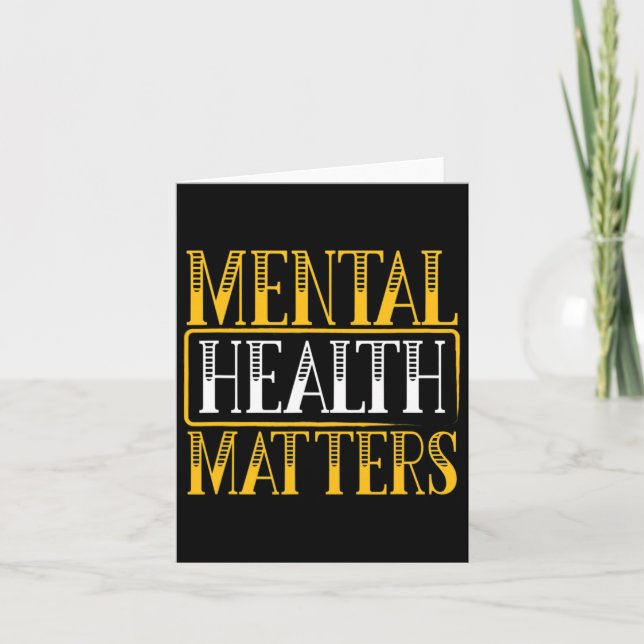Mental Health Problems - Human Brain Illness Aware Card (Front)
