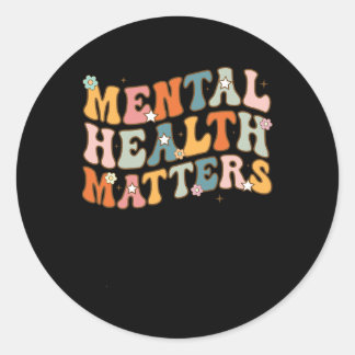 Mental Health Problems Human Brain Illness Awarene Classic Round Sticker