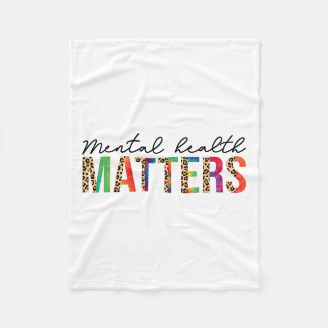 Mental Health Problems Human Brain Illness Awarene Fleece Blanket (Front)