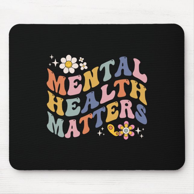 Mental Health Problems Human Brain Illness Awarene Mouse Pad (Front)