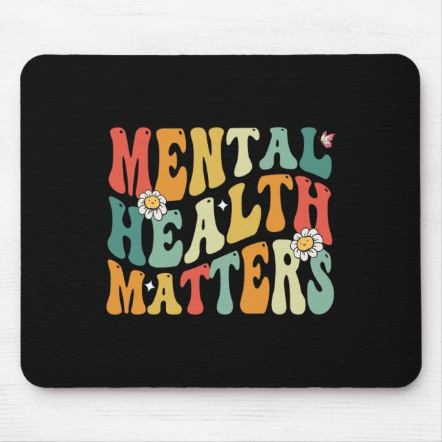 Mental Health Problems Human Brain Illness Awarene Mouse Pad (Front)