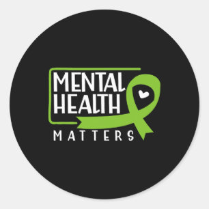 Mental Health Problems Men Women Kids Mental Healt Classic Round Sticker