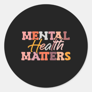 Mental Health Problems National Stress Awareness M Classic Round Sticker