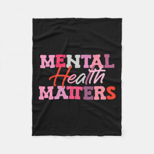 Mental Health Problems National Stress Awareness M Fleece Blanket