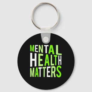 Mental Health Problems Typography For Anxiety Supp Key Ring
