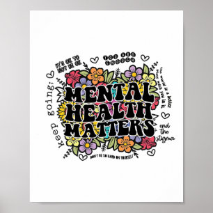 Mental Health Problems Women Men Kid  Poster