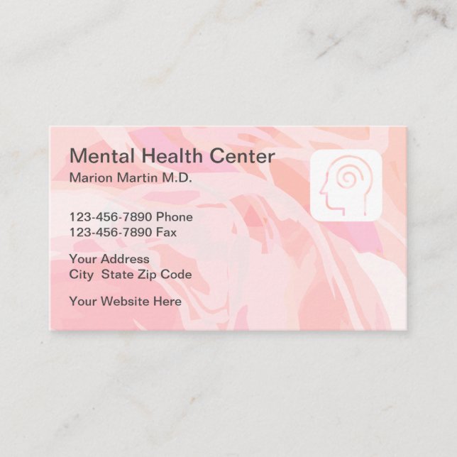 Mental Health Professional Psychotherapy Business Card (Front)