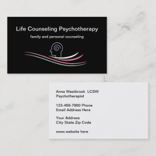 Mental Health Psychotherapist Business Cards