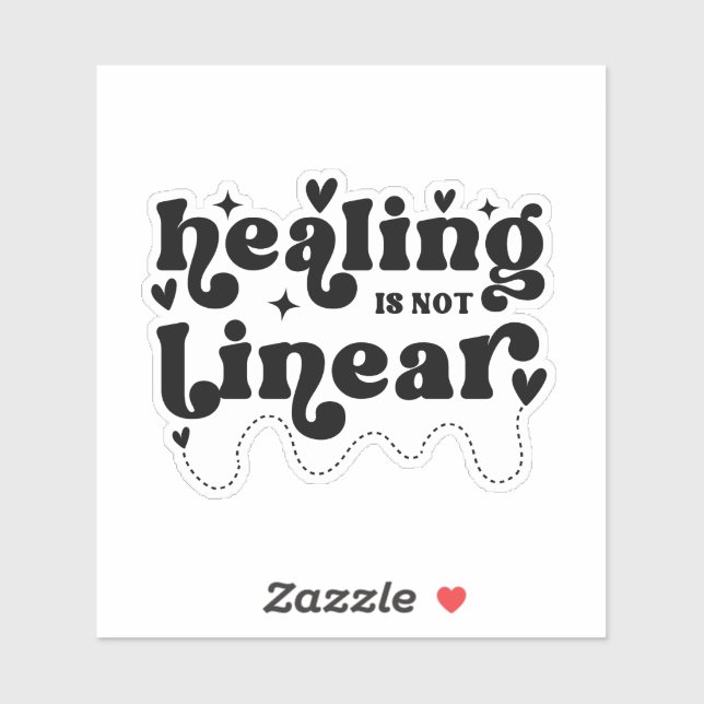Mental Health Quote Healing is not Linear (Sheet)