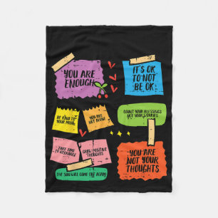 Mental Health Reminders Aware Counsellor Therapist Fleece Blanket