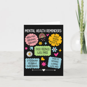 Mental Health Reminders Green Ribbon Mental Health Card