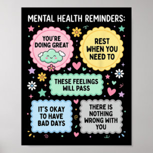 Mental Health Reminders Mental Health Awareness Mo Poster