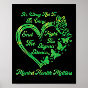 Mental Health S Awareness Butterfly Women Kids Gir Poster