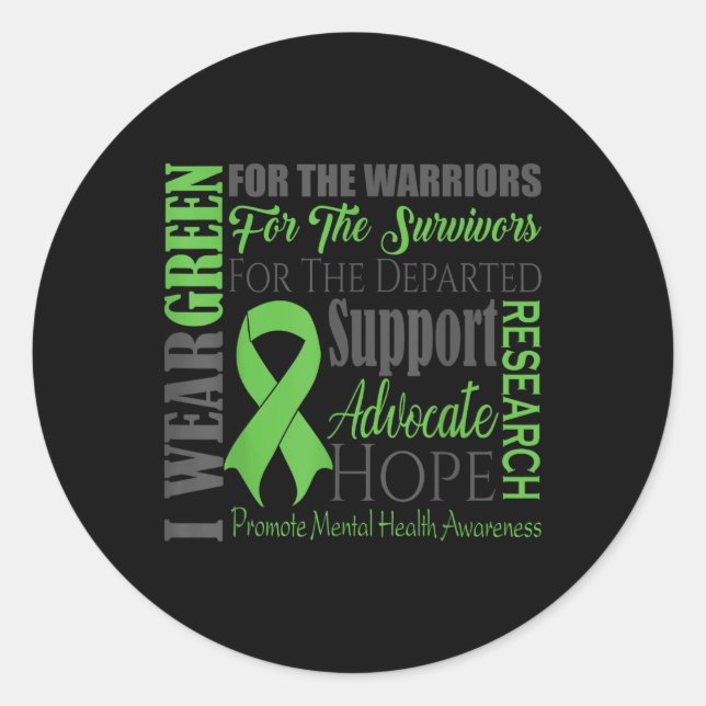 Mental Health S Awareness  Classic Round Sticker (Front)
