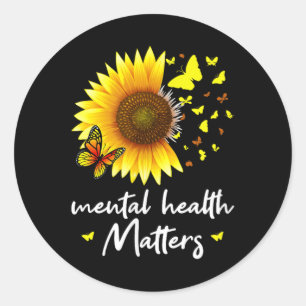 Mental Health S Awareness  Classic Round Sticker