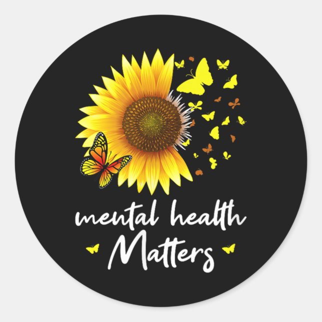 Mental Health S Awareness  Classic Round Sticker (Front)