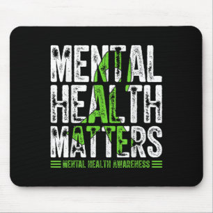 Mental Health S Awareness Green Ribbon Support War Mouse Pad