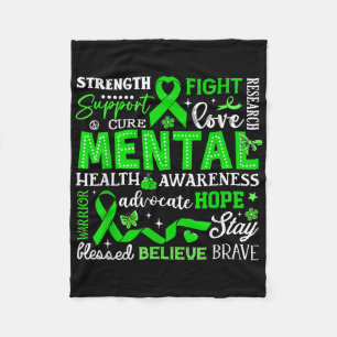 Mental Health S Awareness Hope Love Advocate Warri Fleece Blanket