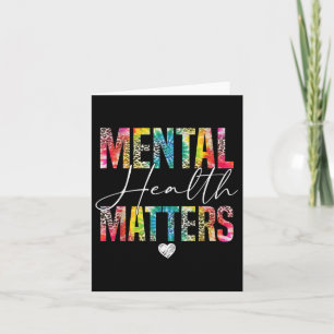 Mental Health S Awareness Leopard Tiedye Fight Sti Card