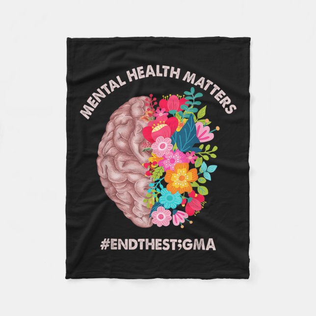 Mental Health S Awareness Month Shirt End The Stig Fleece Blanket (Front)